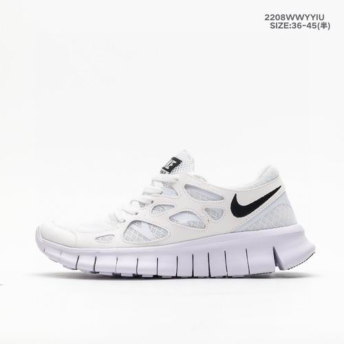 Cheap Nike Free Run 2 Running Shoes Men Women White-08 - Click Image to Close